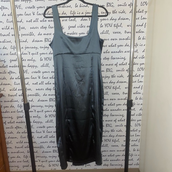 Maeve Square-Neck Satin Stretch Midi Dress - Picture 8 of 15